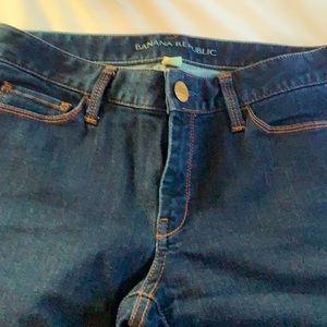 Skinny leg dark wash jeans